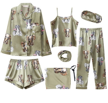 Faux Silk Seven-Piece Summer Set