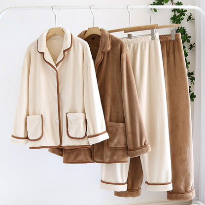 Thick Coral Fleece Unisex Pyjamas