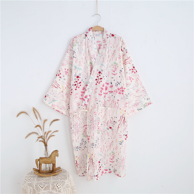 Thin Cotton Bold Print Summer Evenings Kimono