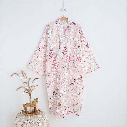 Thin Cotton Bold Print Summer Evenings Kimono