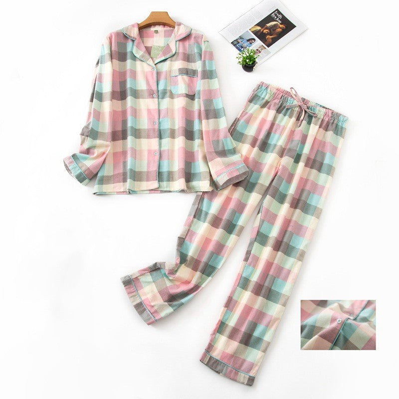 Plus-size Soft Cotton Warm Pyjama Set