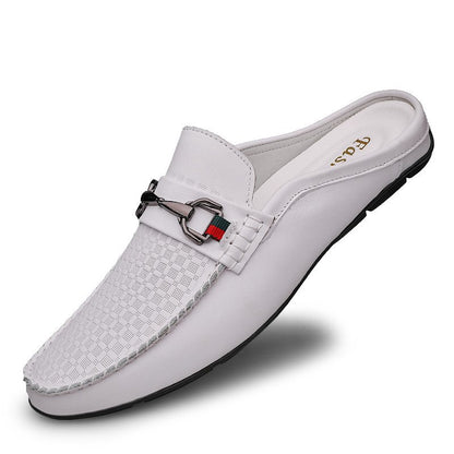 Men's Real Leather Slip-on  House Shoes