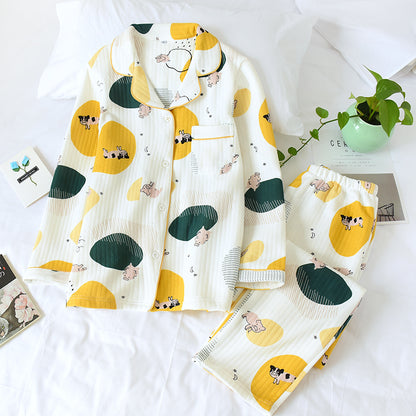 Women's Classic Style Pure Cotton Quilted Pyjamas