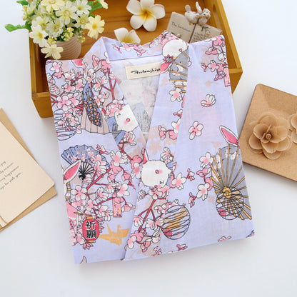 Thin Cotton Bold Print Summer Evenings Kimono