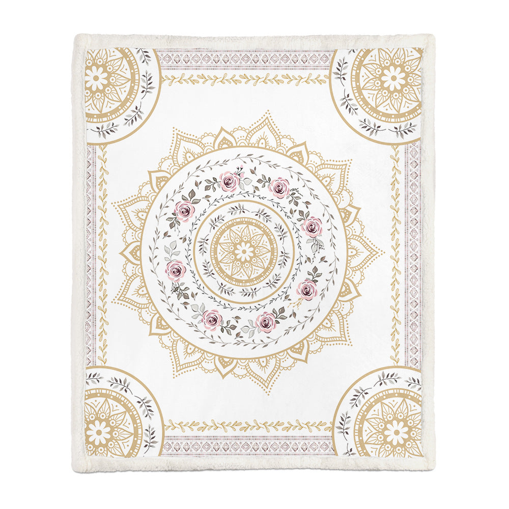 Floral Pattern Soft Napping Blanket