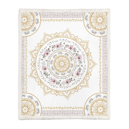 Floral Pattern Soft Napping Blanket