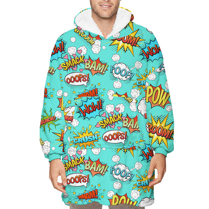 Fun Patterned Unisex Oversized Wearable Blanket