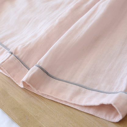 Three-piece Cotton Gauze Summer Nights Sleepwear