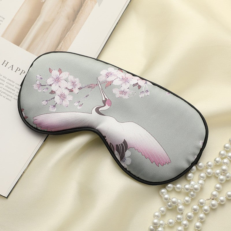 Elegant Printed Silk Eye Mask