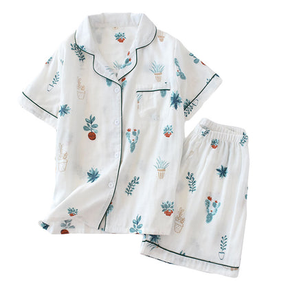 Short-Sleeved Cotton Pyjamas