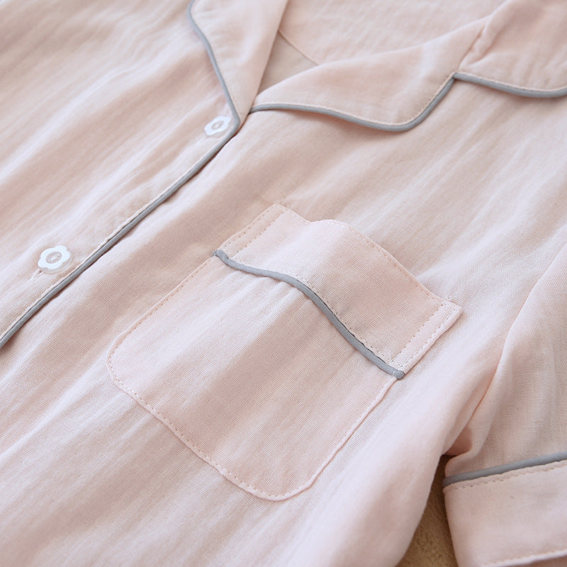 Three-piece Cotton Gauze Summer Nights Sleepwear