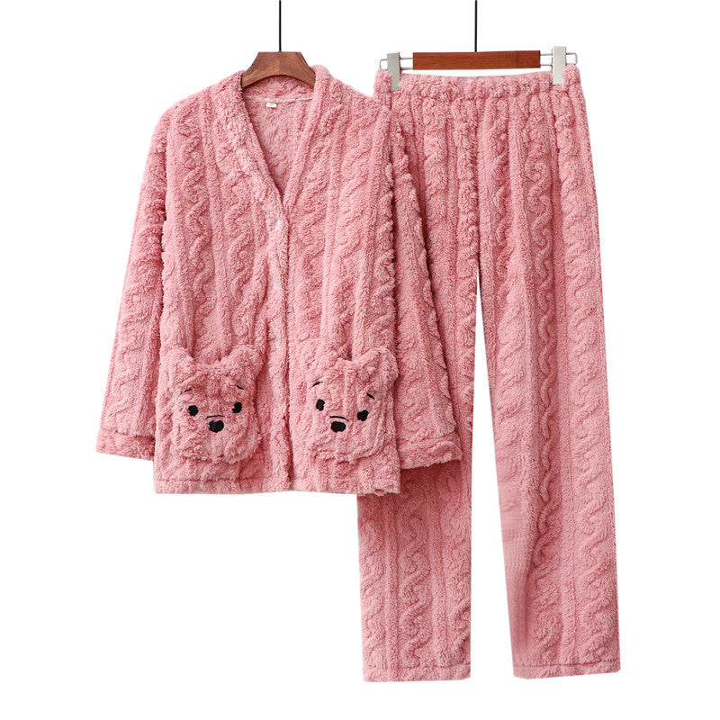 Thick Unisex Cardigan Style Pyjamas
