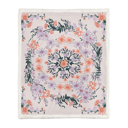 Floral Pattern Soft Napping Blanket