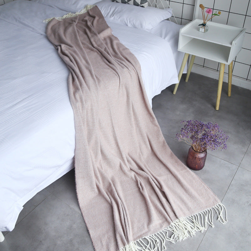 Nordic Style Sofa Mink Velvet Blanket