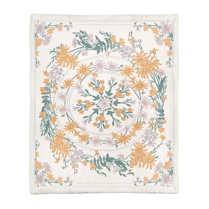 Floral Pattern Soft Napping Blanket