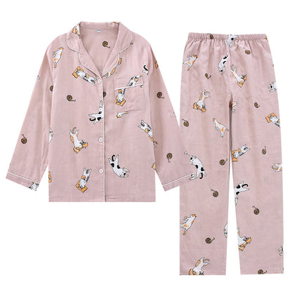 Pure Cotton Gauze Sweet Spring Loungewear Set